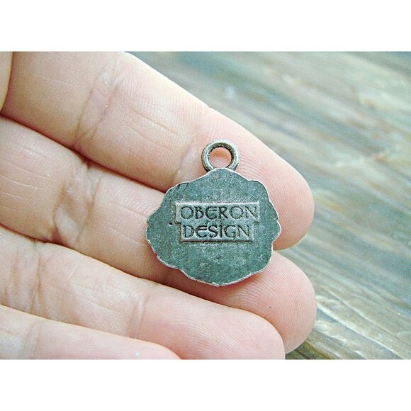 Silver Charm Britannia Metal Oberon Design 3D Wild Rose Fashion Necklace Pendant - Picture 3 of 8